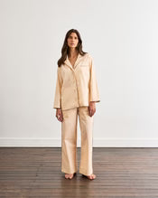 Vanilla & Espresso Piped Long Sleeve Shirt
