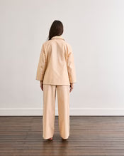 Vanilla & Espresso Piped Long Sleeve Shirt