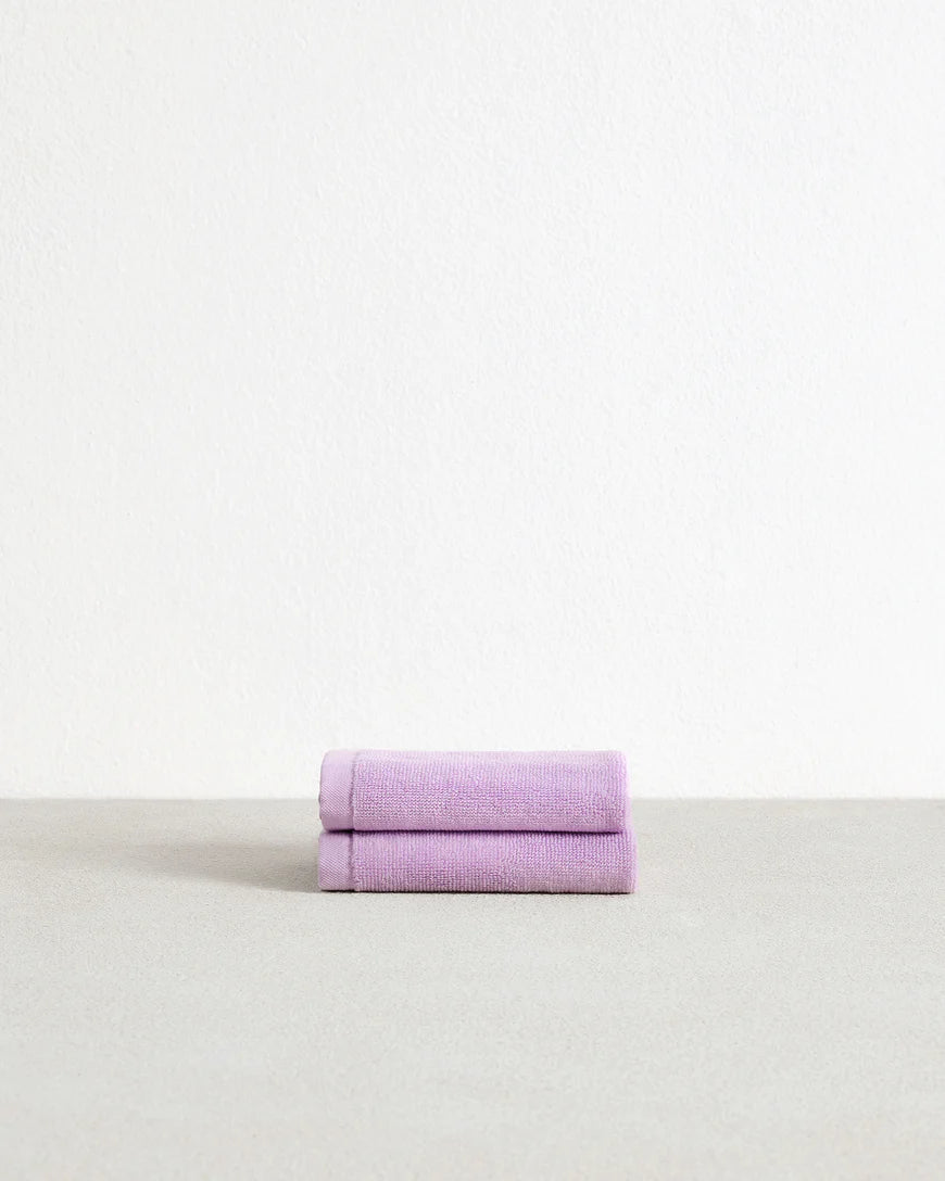 Violet Face Washers (Set of Two)